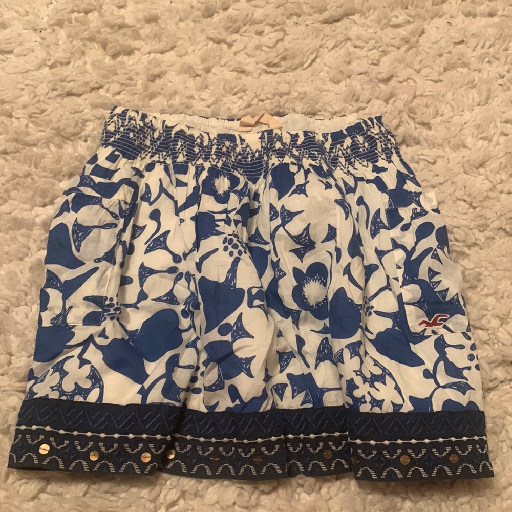 Hollister Blue Floral Skirt